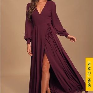 Plum wrap Maxi dress